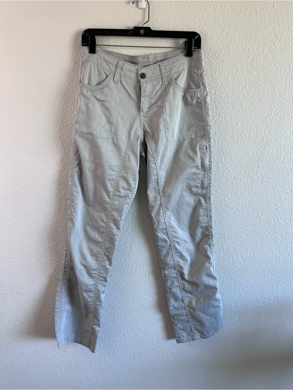 Kuhl Women's Cabo Pants Lightweight Cotton Blend LT Grey Hiking Outdoor Casual